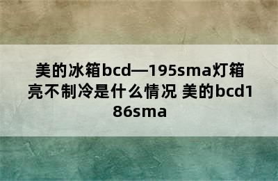 美的冰箱bcd―195sma灯箱亮不制冷是什么情况 美的bcd186sma